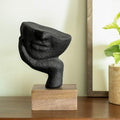 Visage noir agité Sculpture