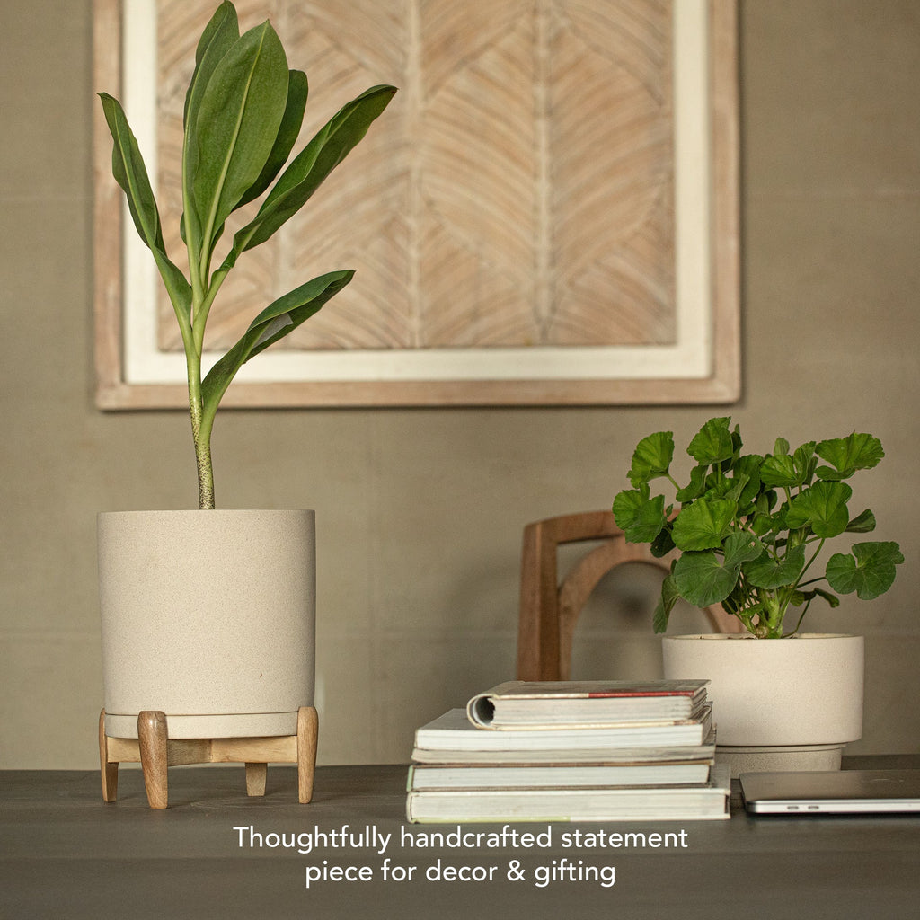 Jardinière en céramique avec support