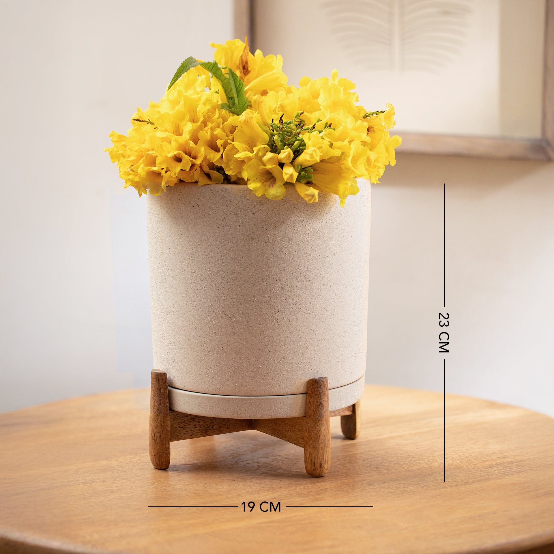 Jardinière en céramique avec support