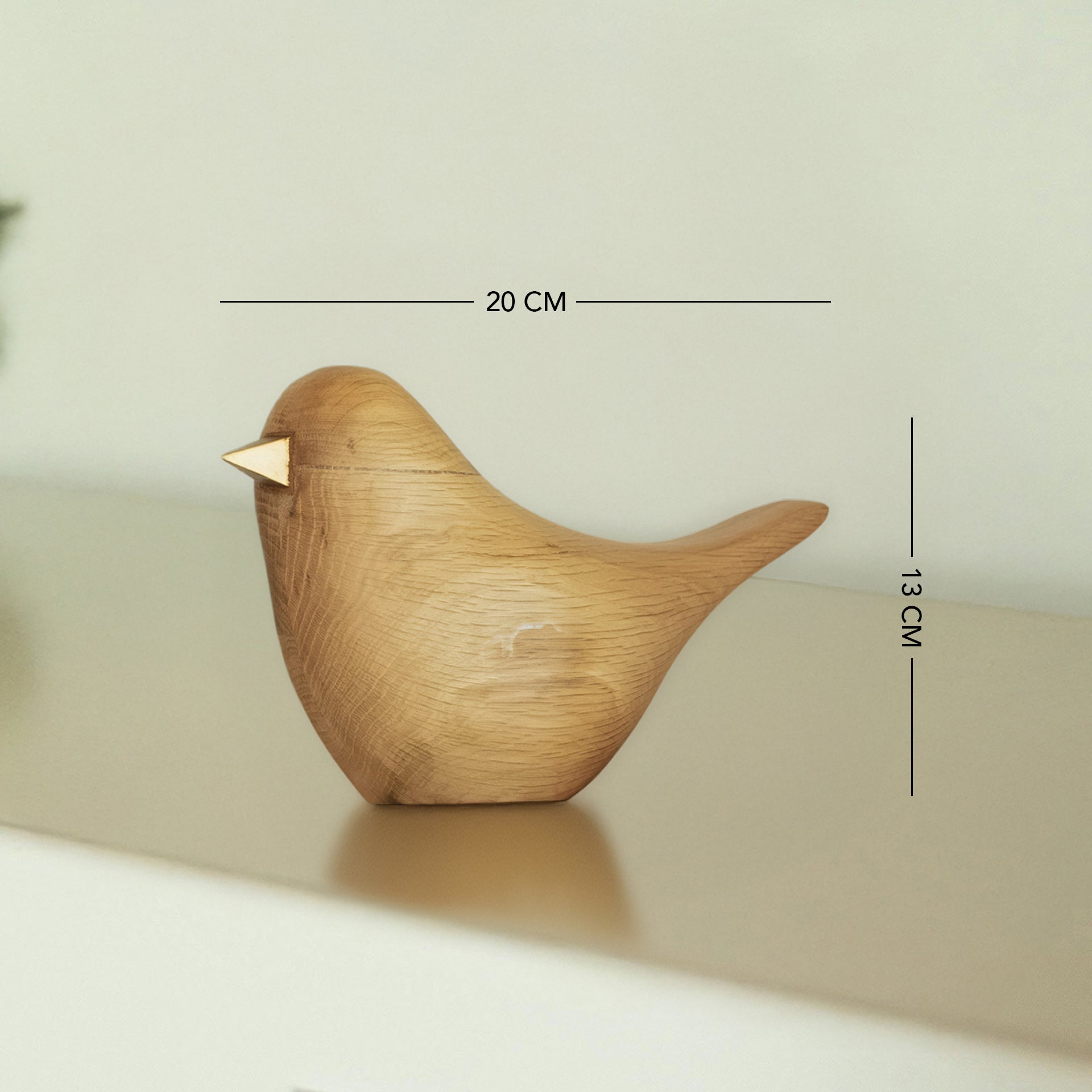Oiseau décoratif en chêne