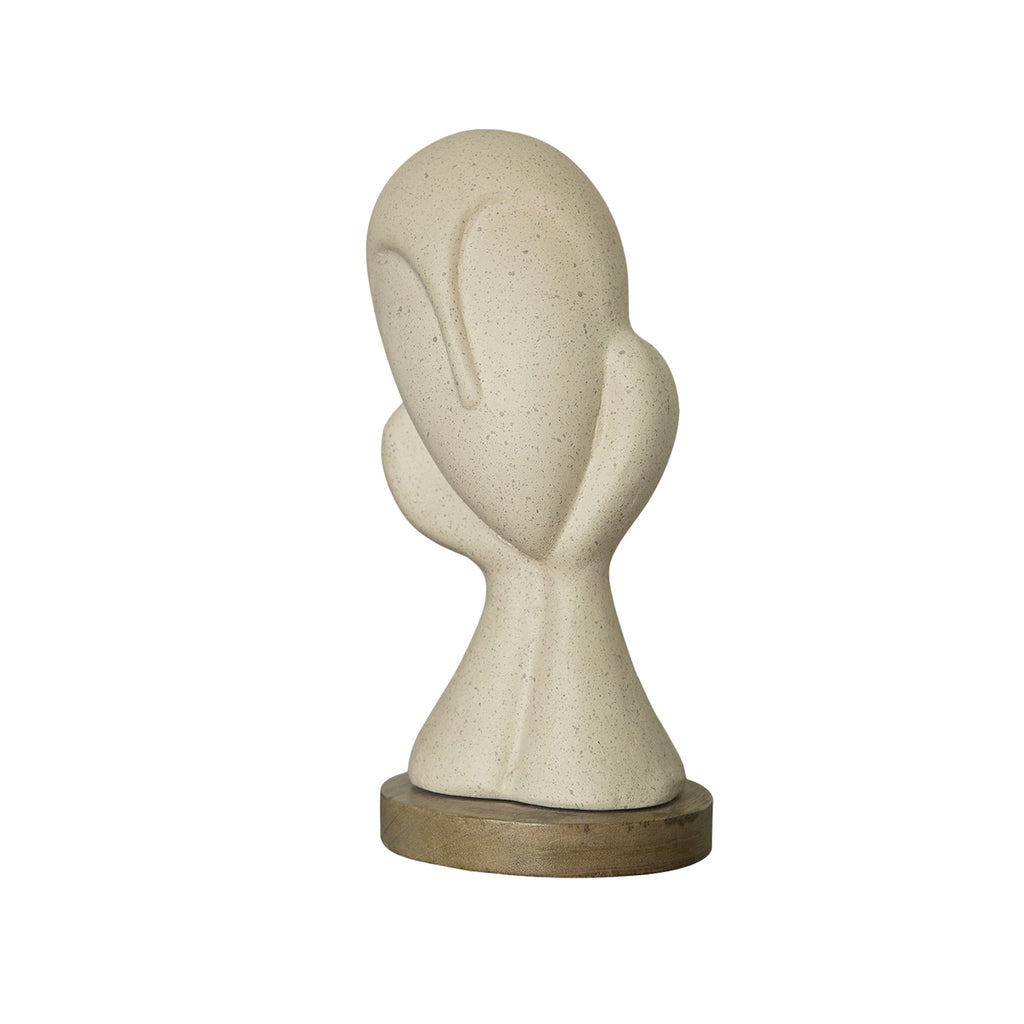 Sculpture de visage ensorcelant blanc