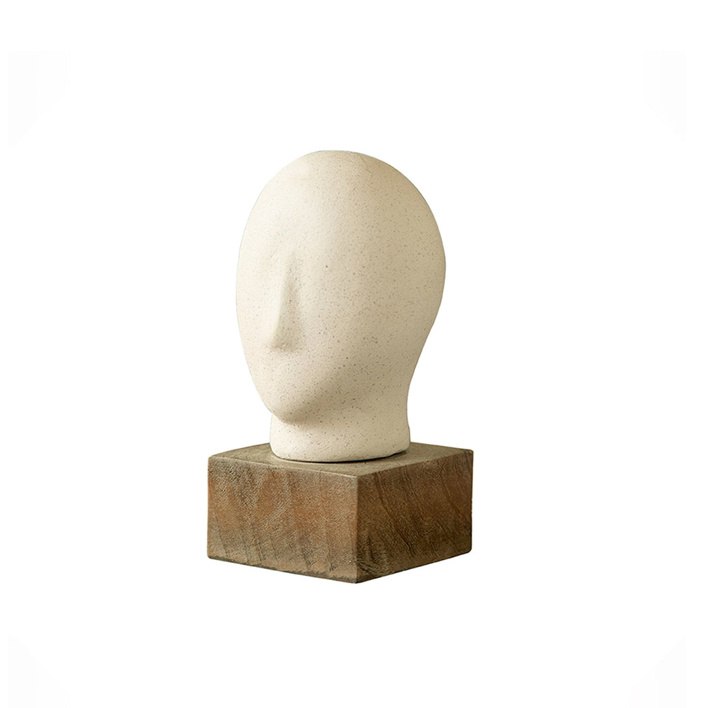 Sculpture visage Calme Blanc
