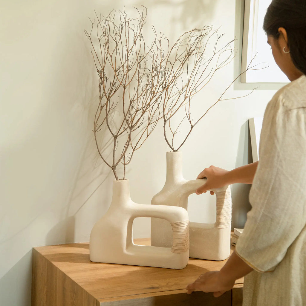 Petit vase avec canne