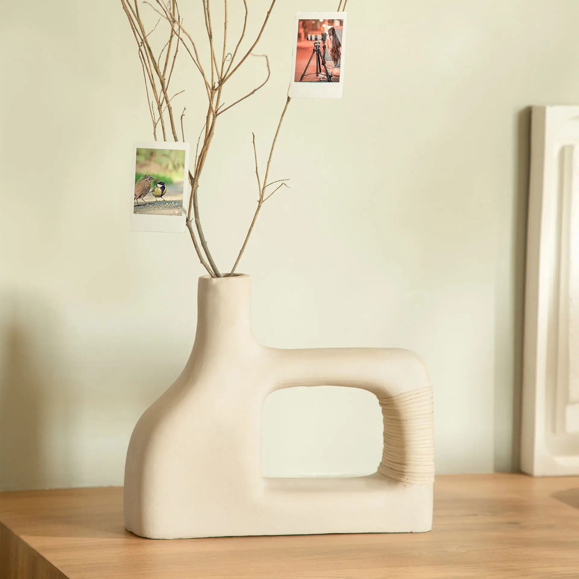 Petit vase avec canne
