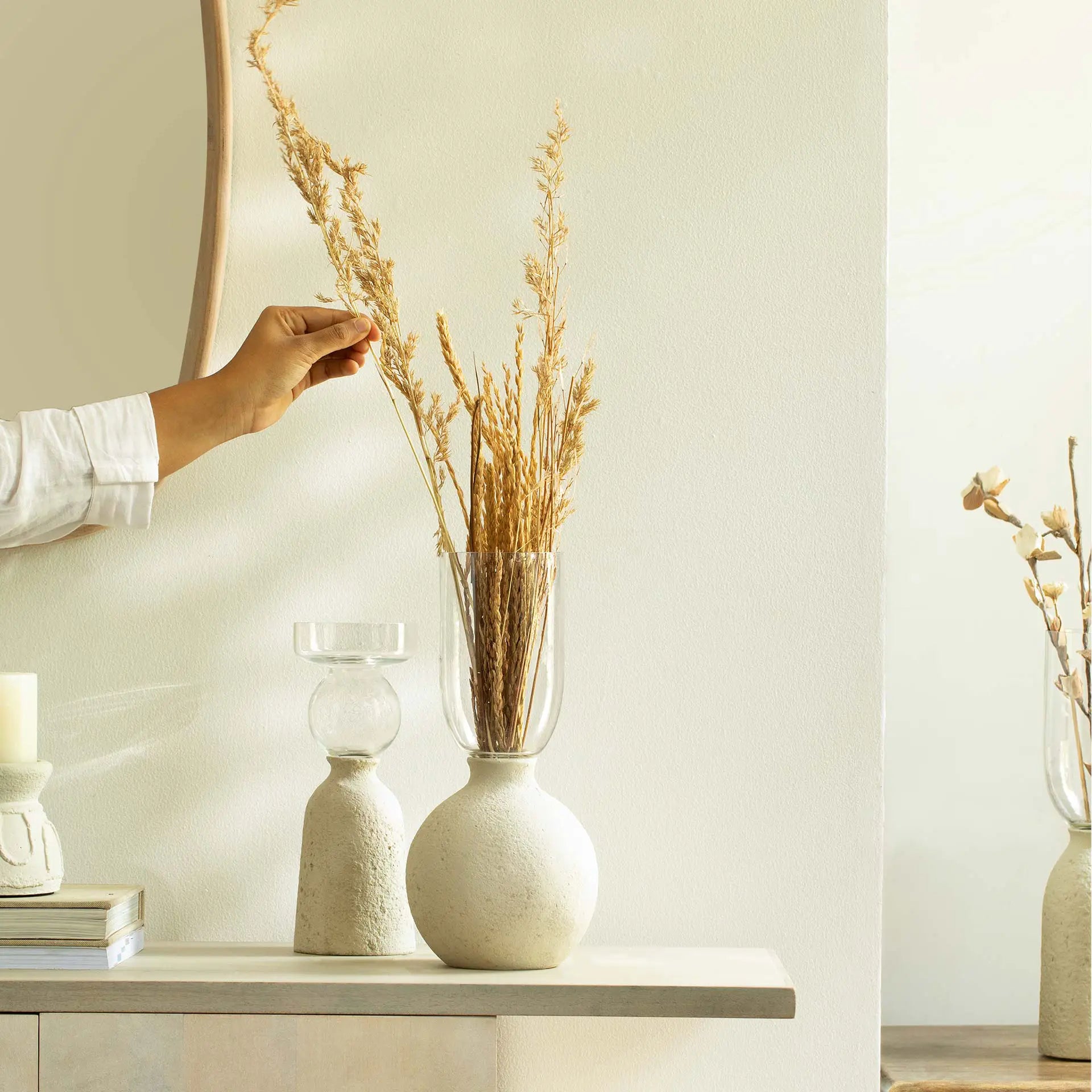 Vase décoratif rond minimaliste
