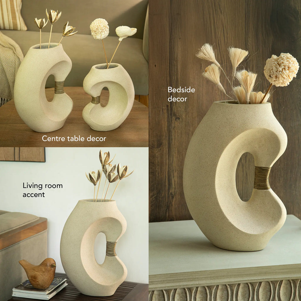 Grand vase avec travail de fil de fer