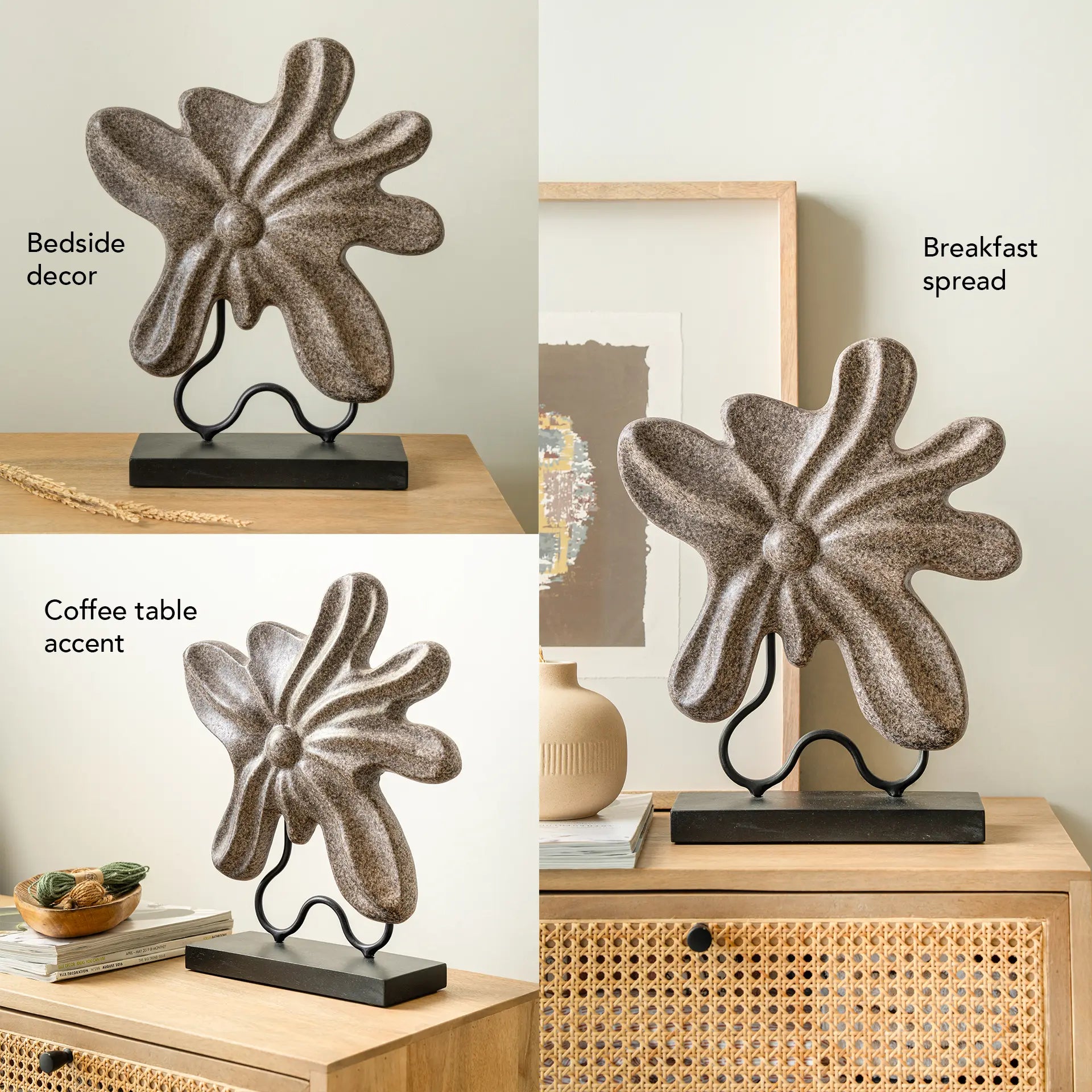 Sculpture florale abstraite
