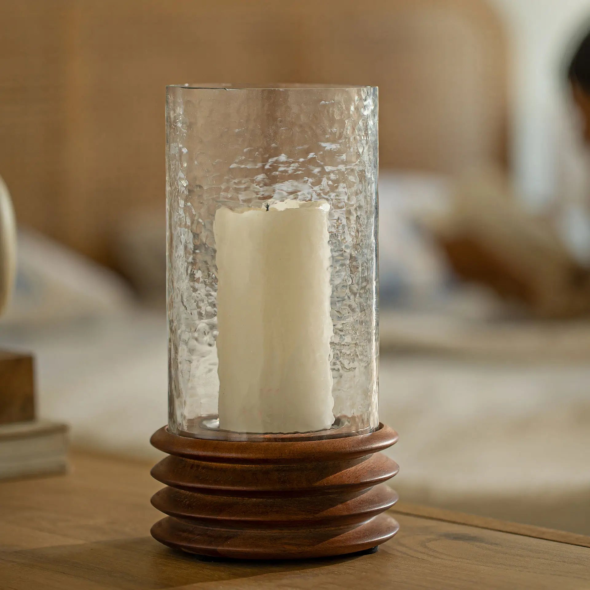 Photophore en verre ouragan
