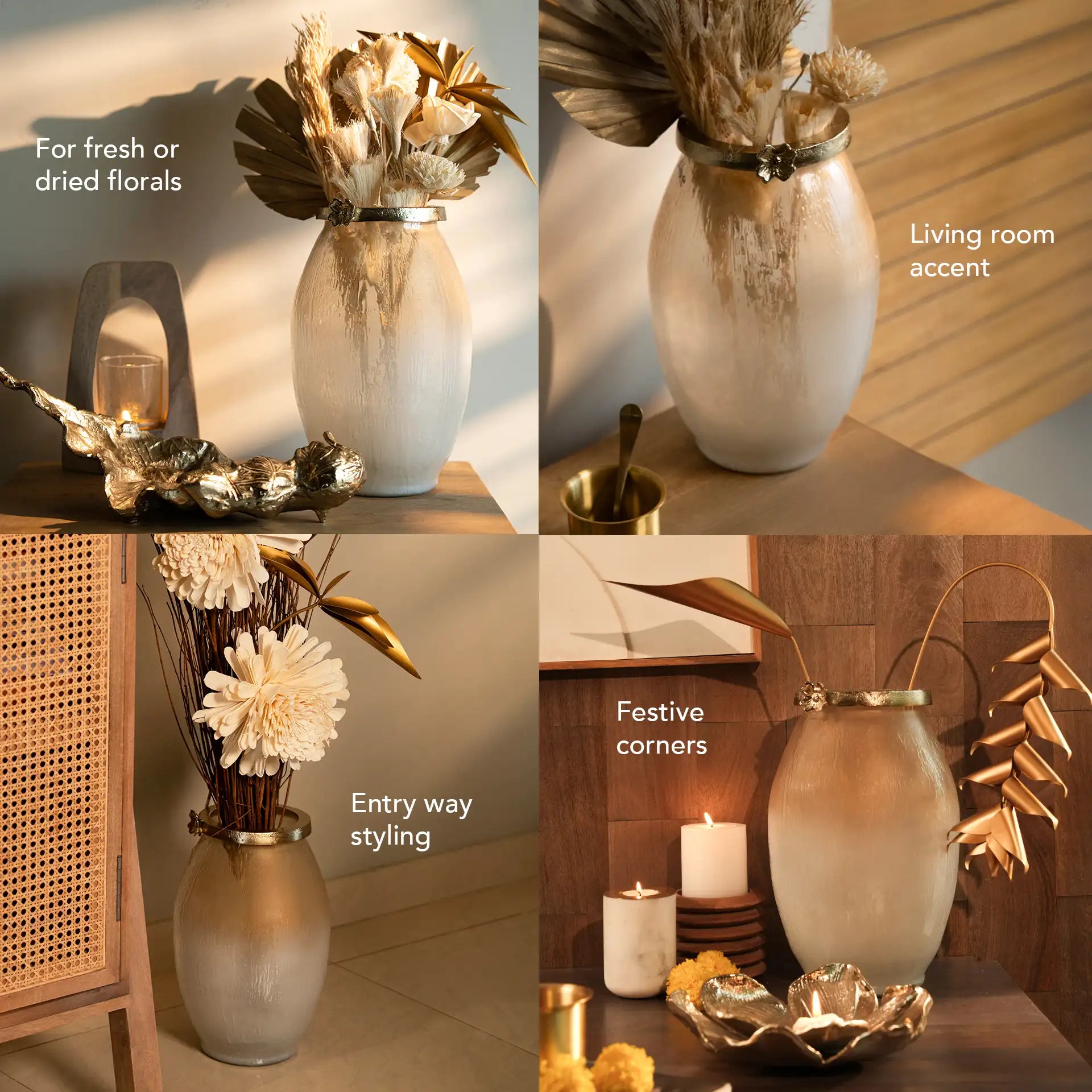 Vase en Verre Fait Main au Design Minimaliste