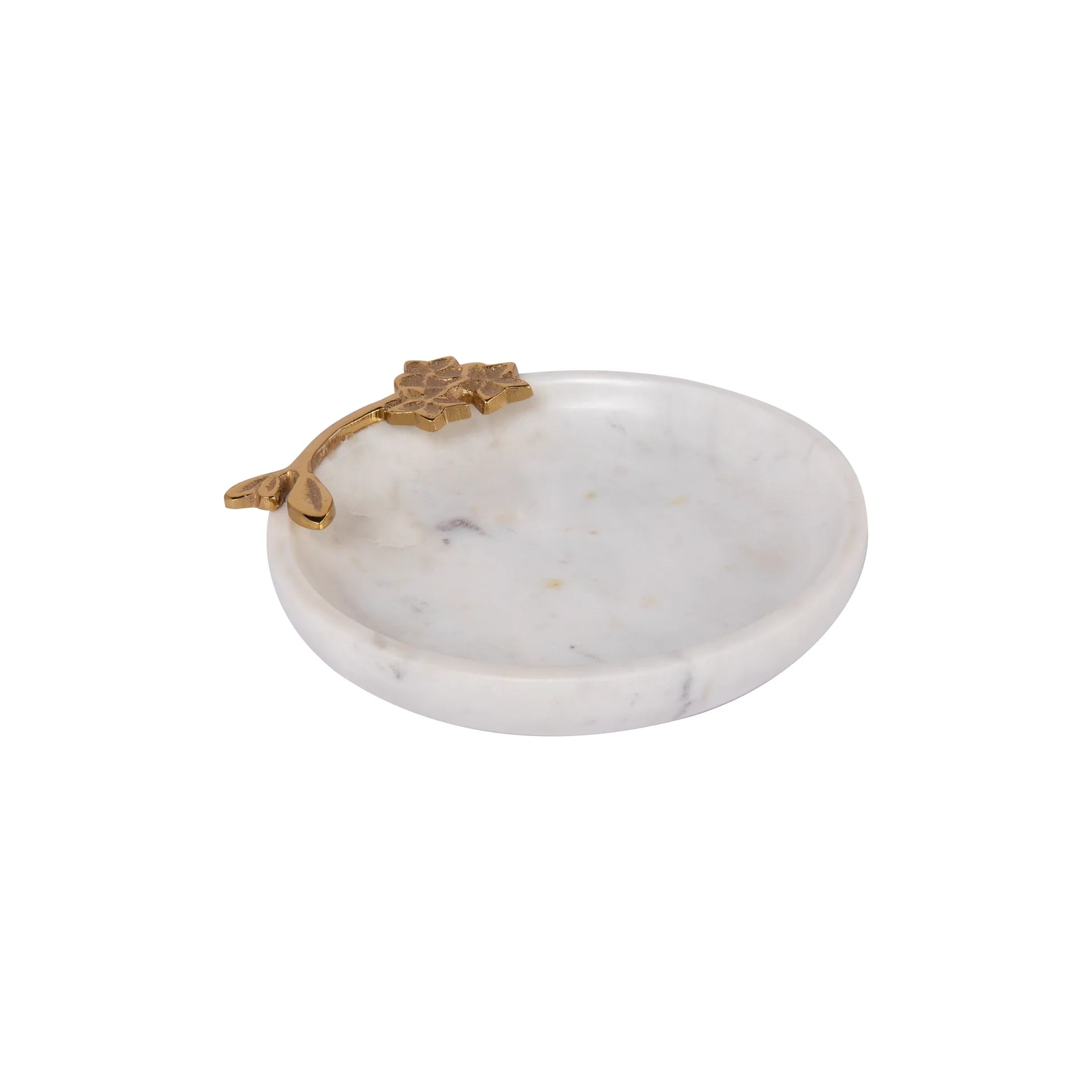 Bibelo sculpté en marbre rond Frangipanier