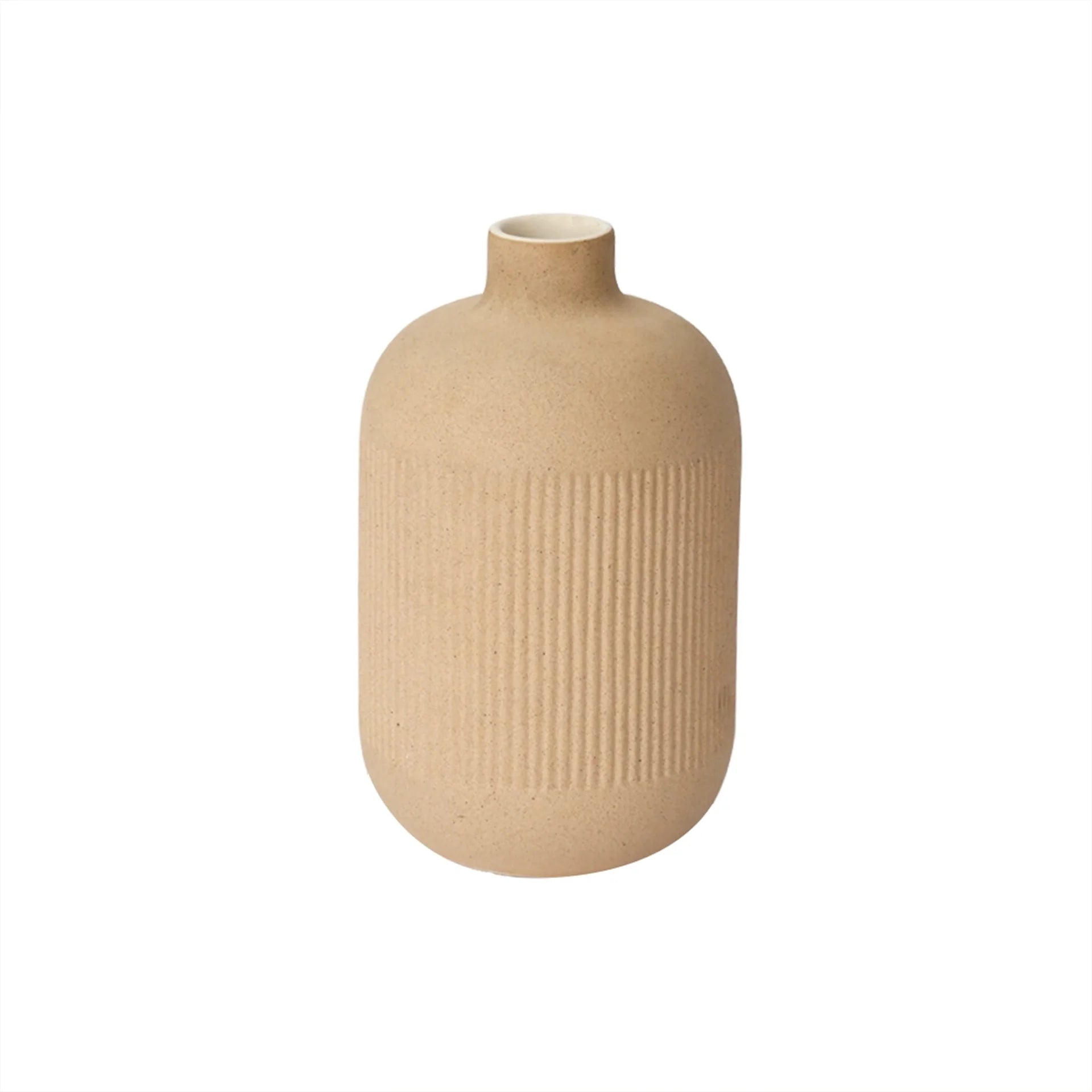 Grand Vase Classique en Céramique Beige