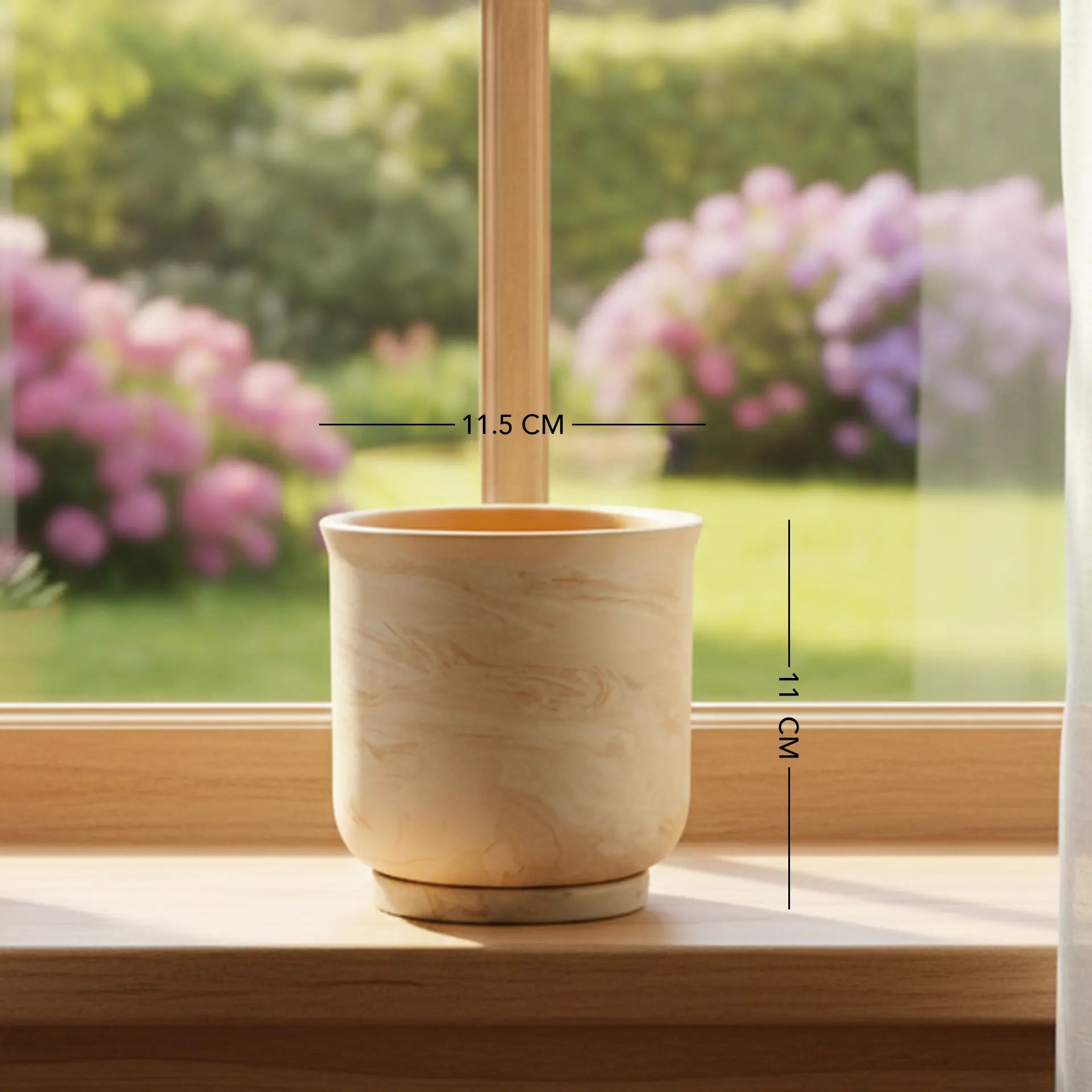 Jardinière droite en céramique Amour Ambre