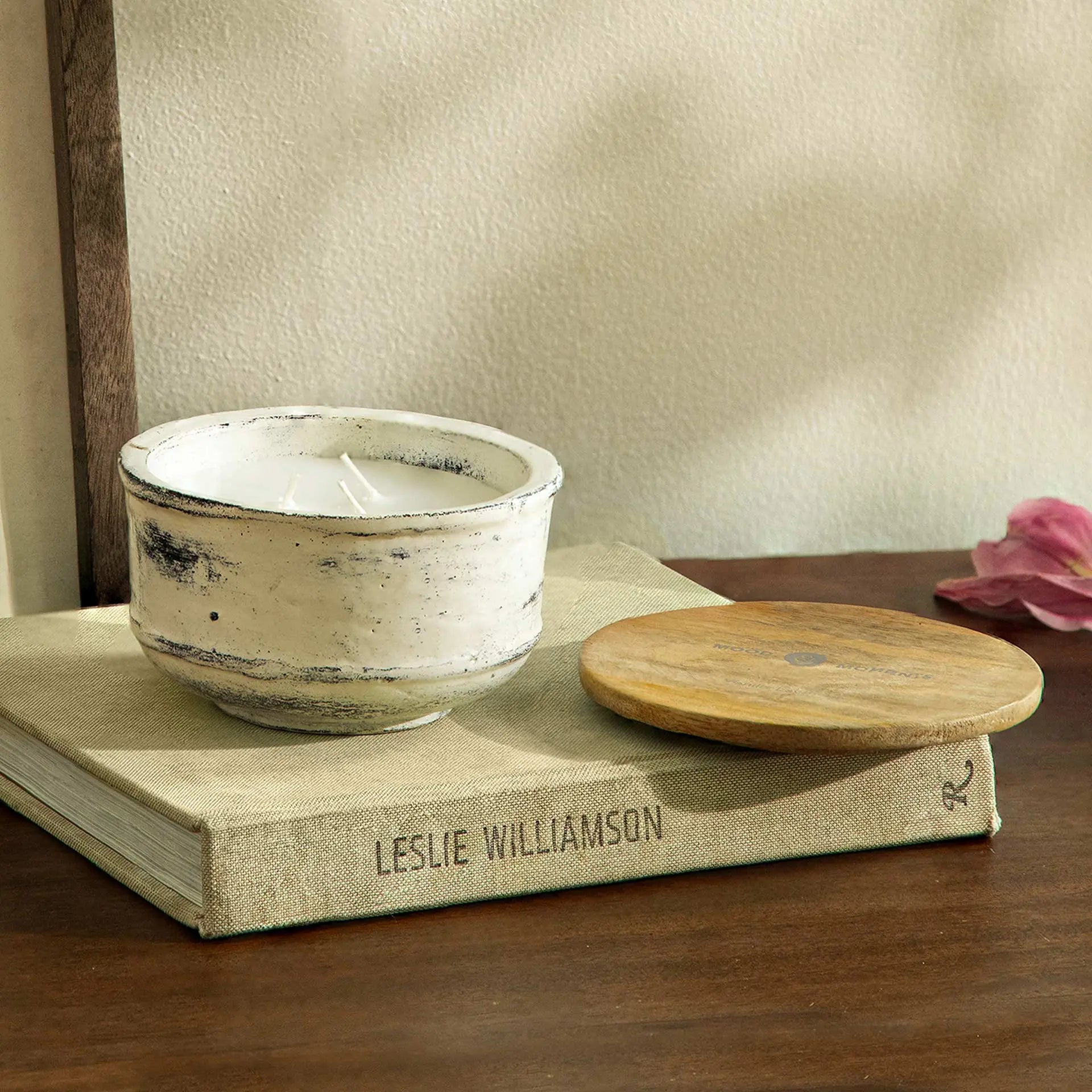 Bougie en cire pot terre cuite Lotus de Jade (3 mèches)