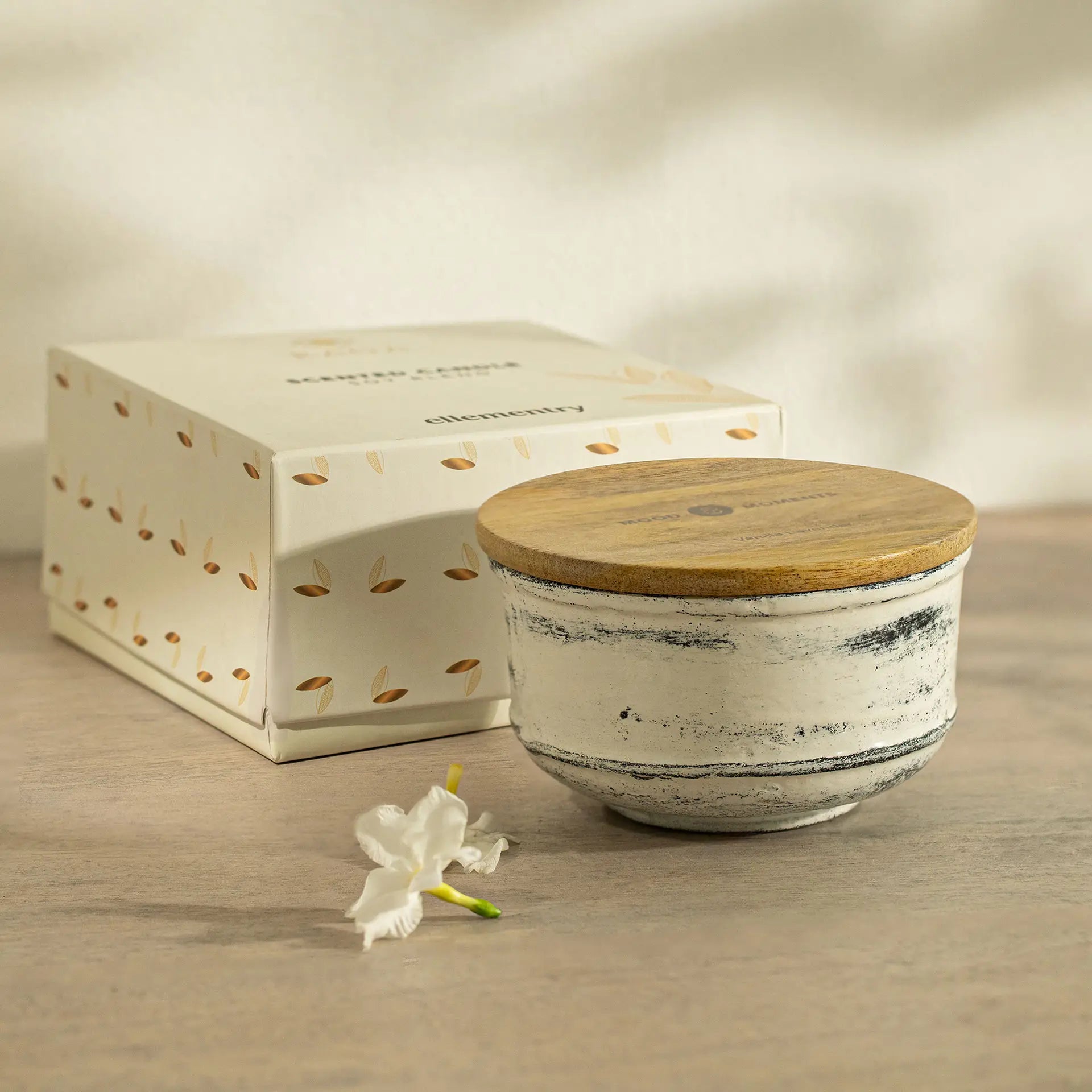 Bougie en cire pot terre cuite Lotus de Jade (3 mèches)