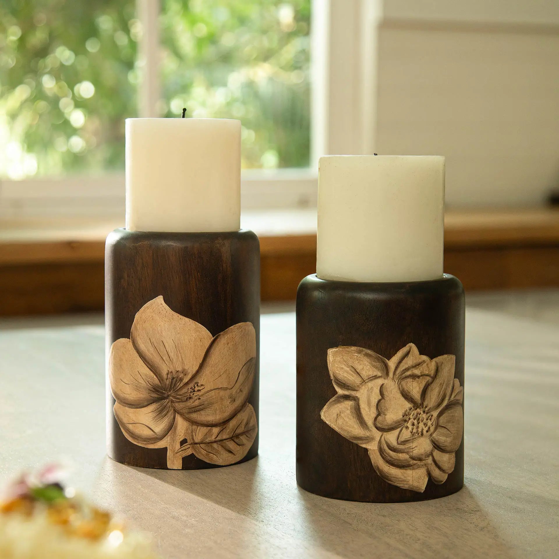 Petit Chandelier fait main Peinture Magnolia