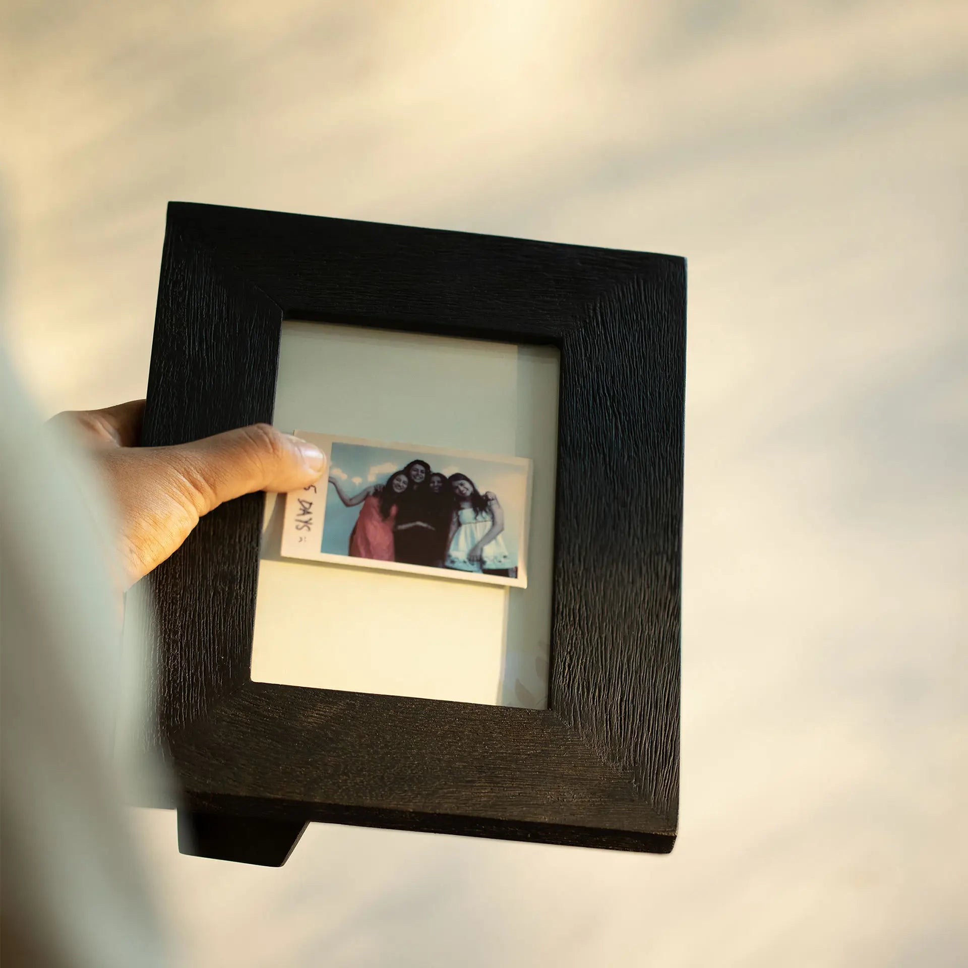 petit cadre photo en bois fait main texturé