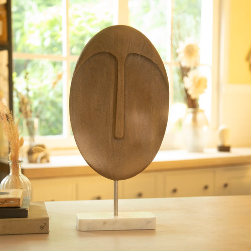 Sculpture en marbre et bois Expressions