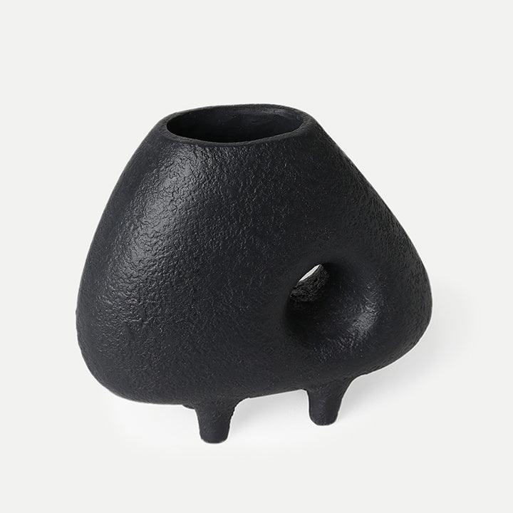 Petit vase minuit en terre cuite