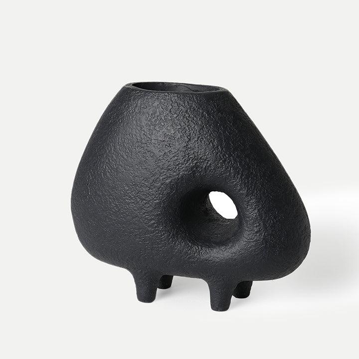Petit vase minuit en terre cuite